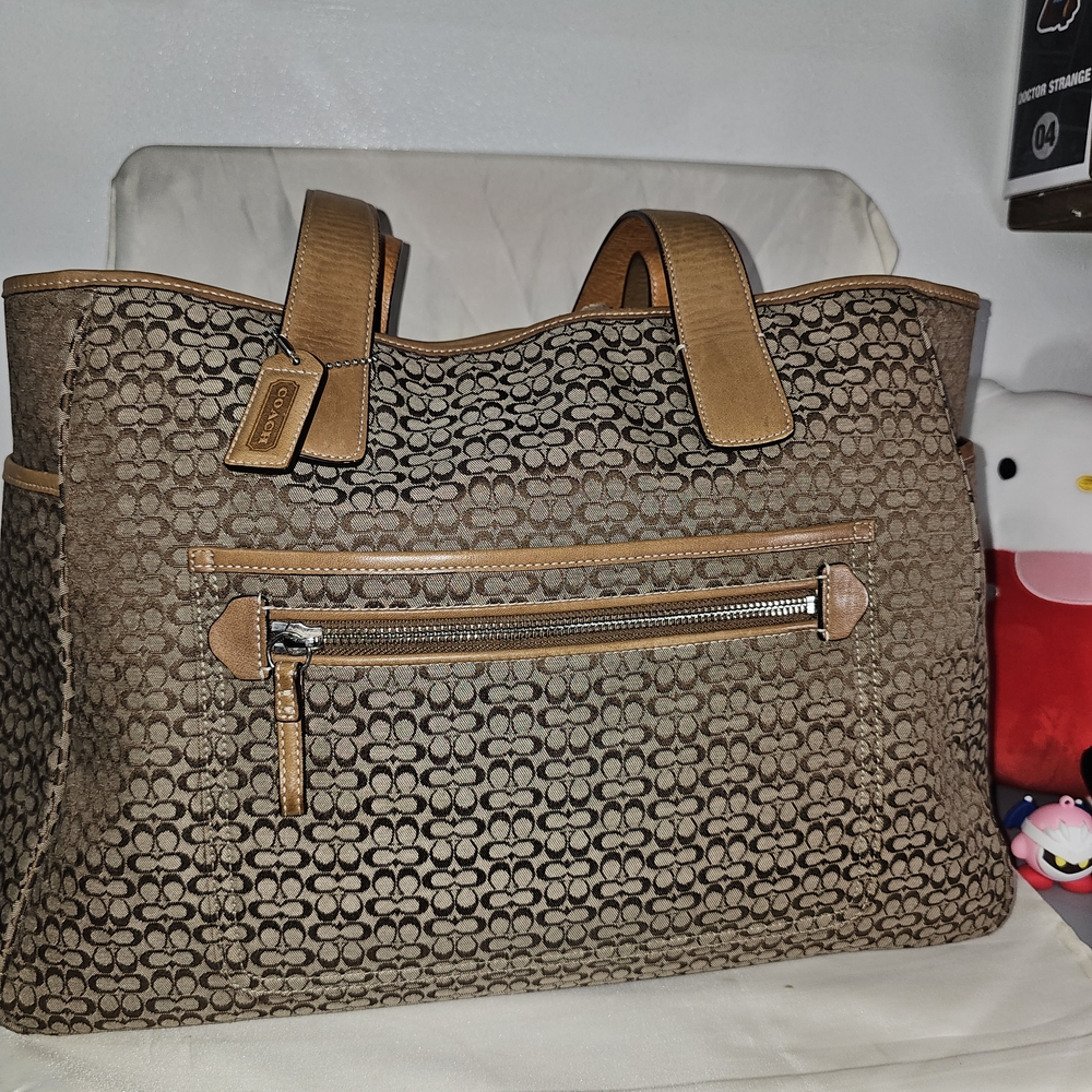 Coach Brown Signature Tote Bag